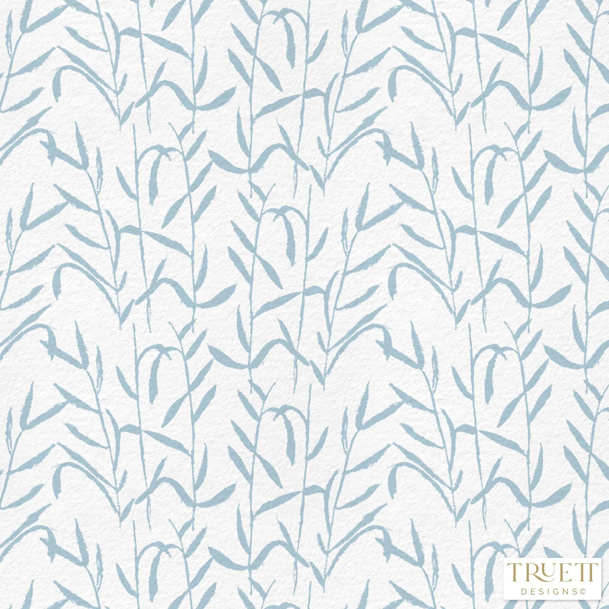 Botanic Mediterranean Sky Luxury Wallpaper - Truett Designs