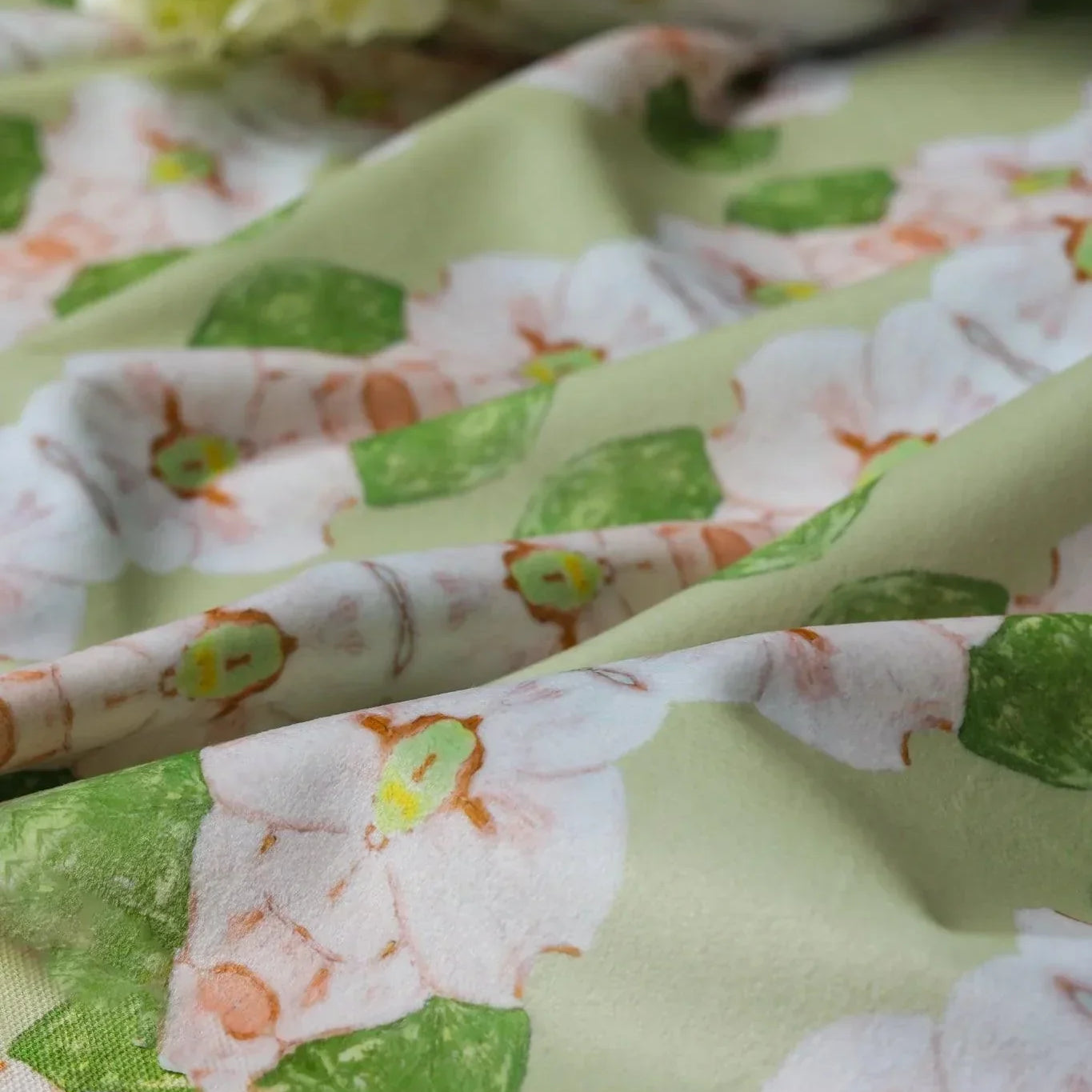 Flowering Dogwoods Fernwood Green Fabric - Truett Designs