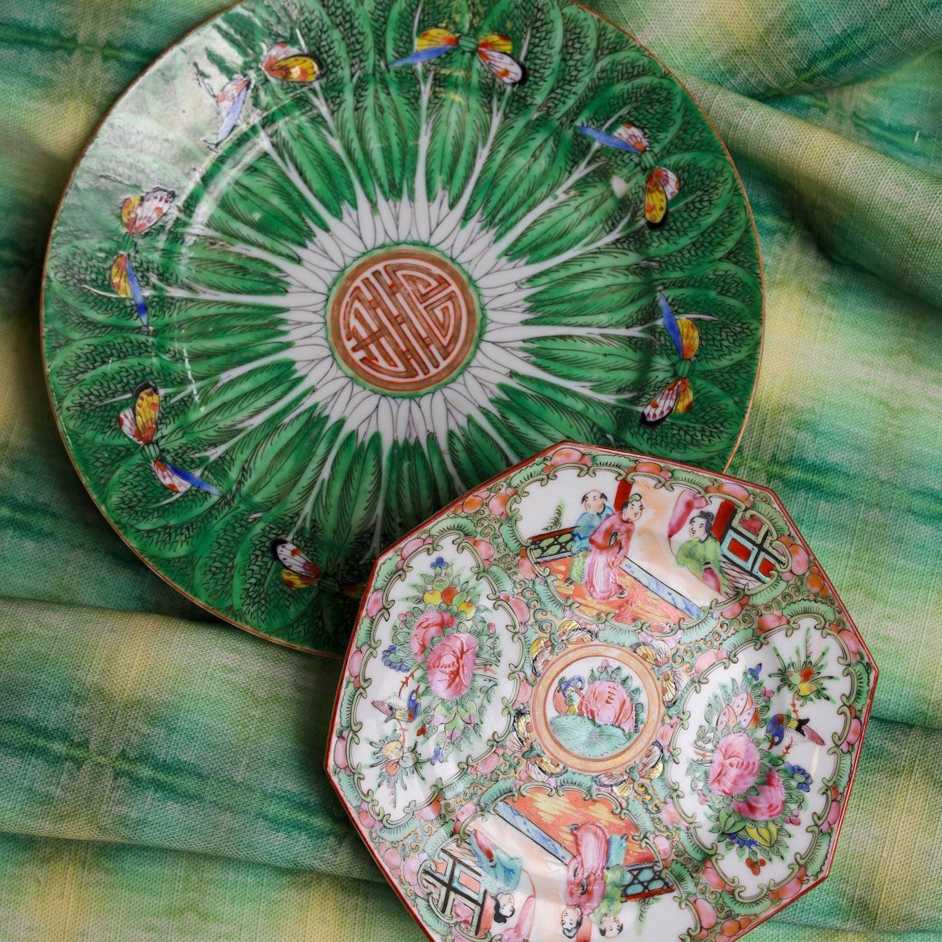 Painted Plaid Springy Green Fabric - Truett Designs