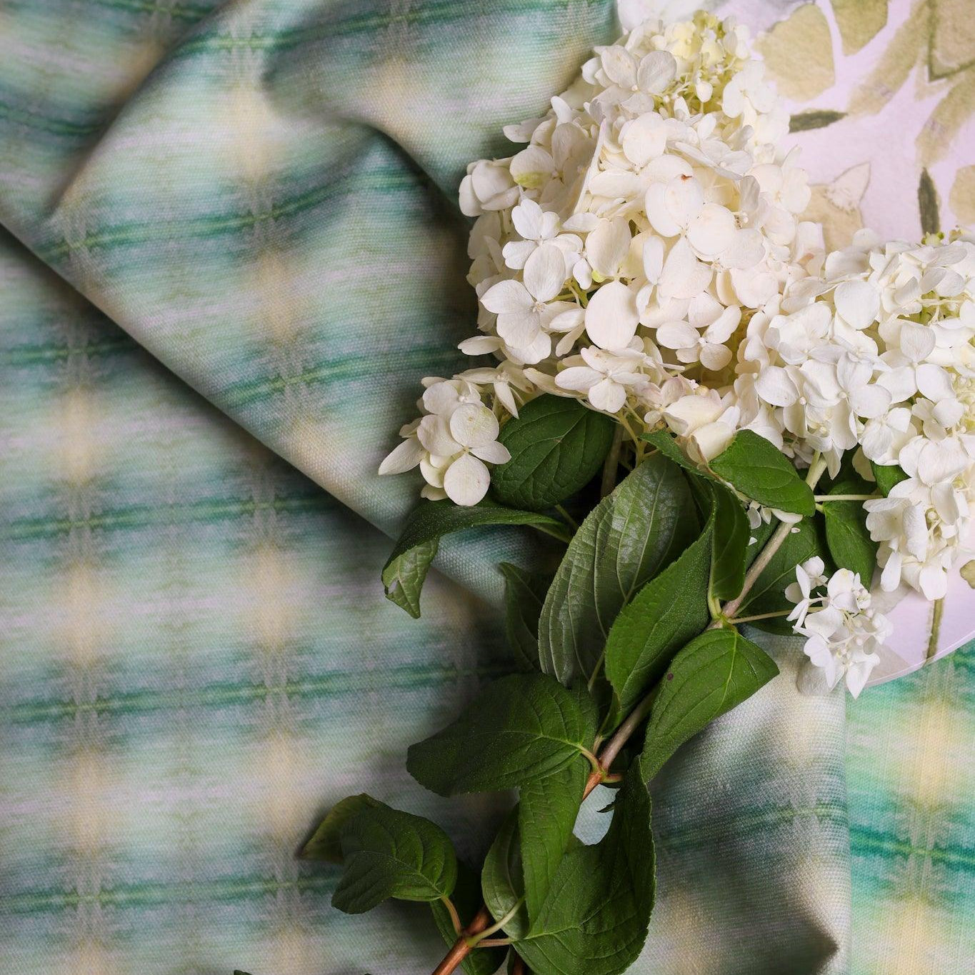 Painted Plaid Springy Green Fabric - Truett Designs