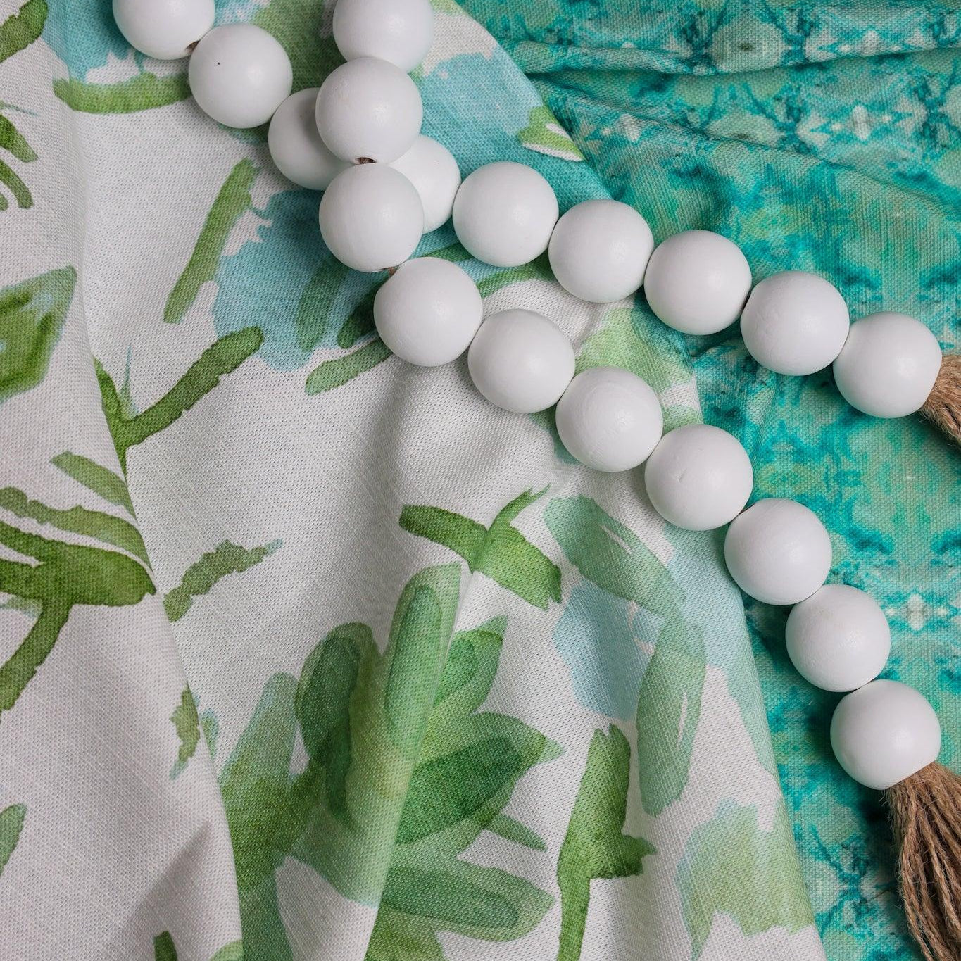 Wildflowers I Sage Green & Blue Fabric Large Repeat - Truett Designs