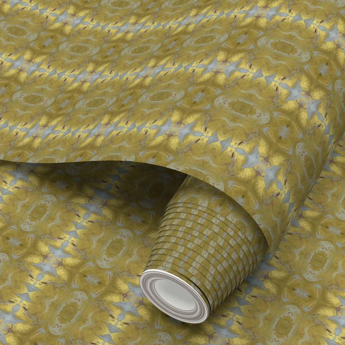 Gilt Gold & Merlot Luxury Wallpaper Small Repeat - Truett Designs