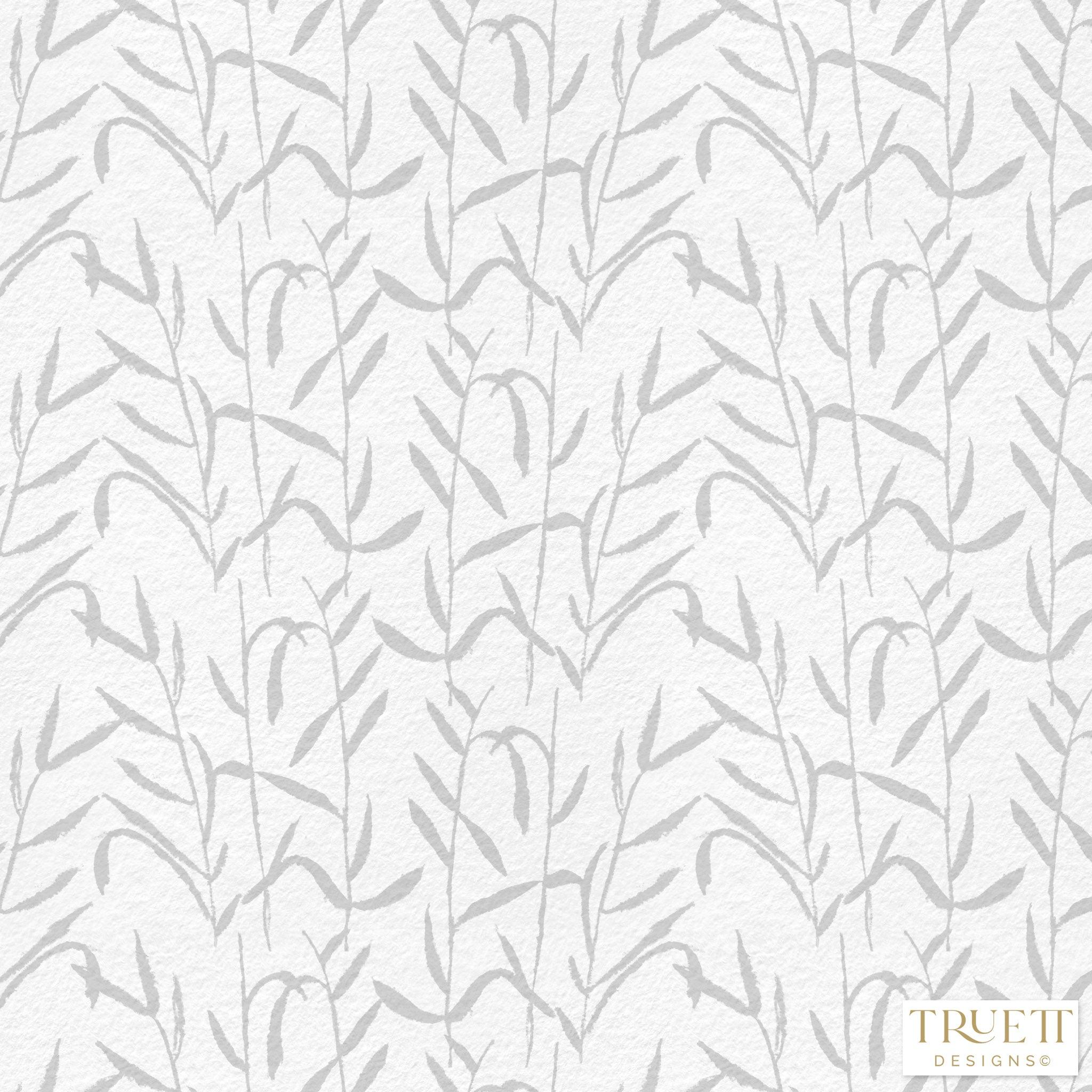 Botanic Platinum Luxury Wallpaper - Truett Designs