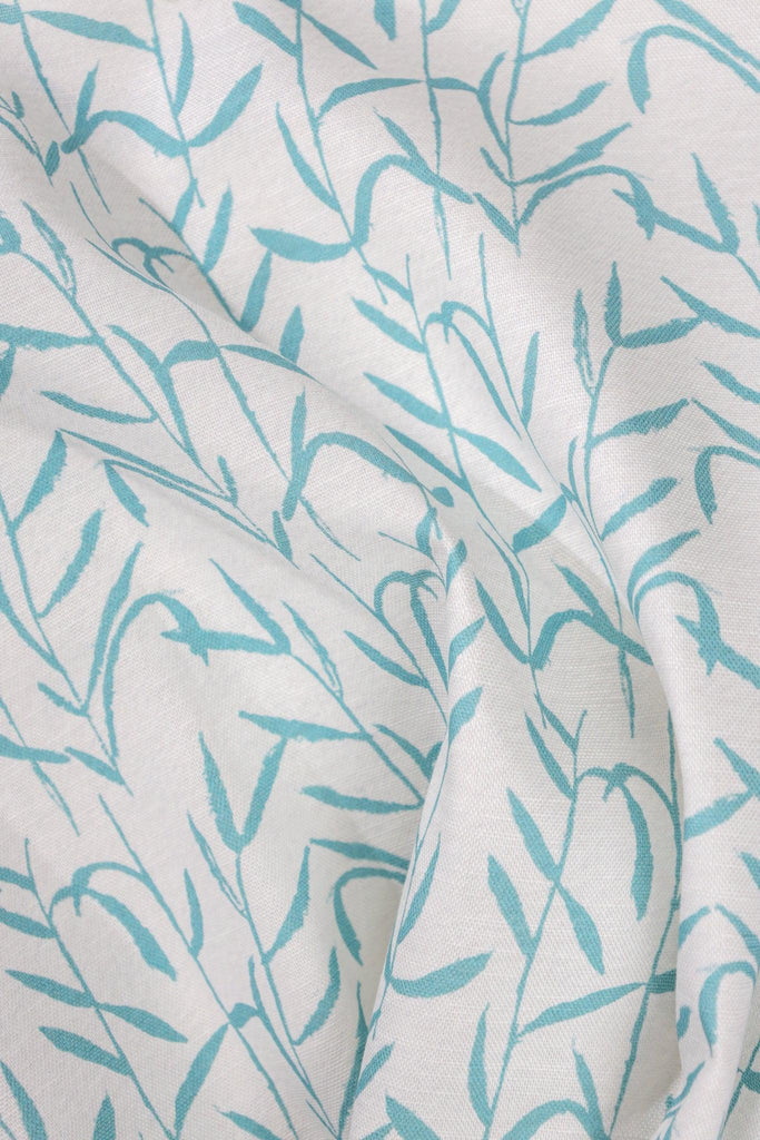 Botanic Teal Luxury Fabric - Truett Designs