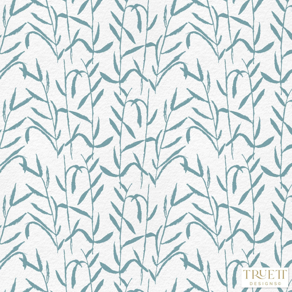 Botanic Teal Luxury Wallpaper - Truett Designs