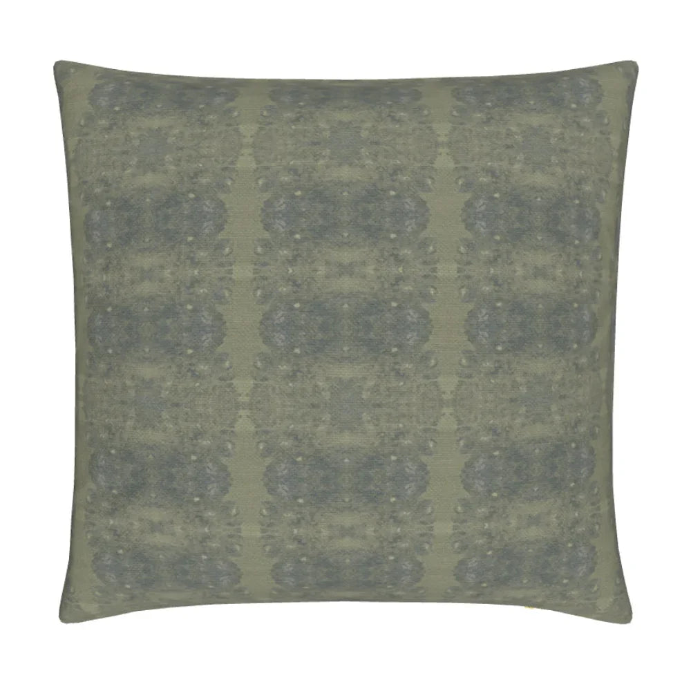 Centerpiece Rosemary luxury pillow featuring an abstract floral pattern in soft green tones, handcrafted in England for layered living rooms, bedrooms, and designer-curated interiors.