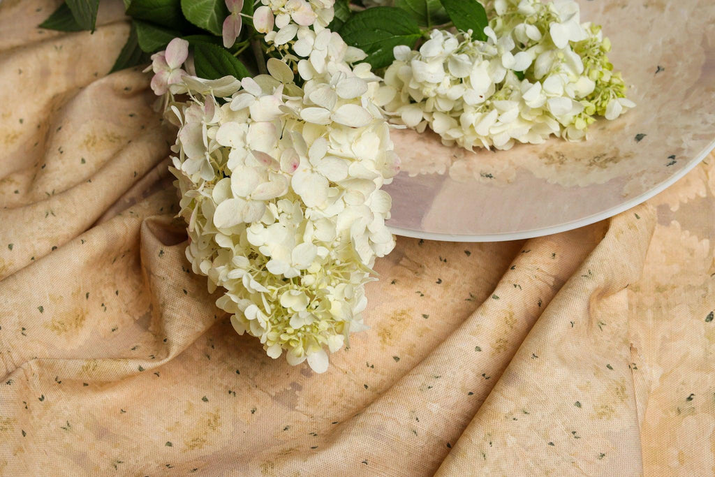 Centerpiece White Hydrangea Luxury Fabric Small Repeat - Truett Designs