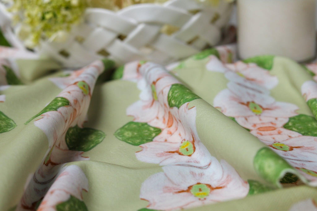 Flowering Dogwoods Fernwood Green Fabric - Truett Designs