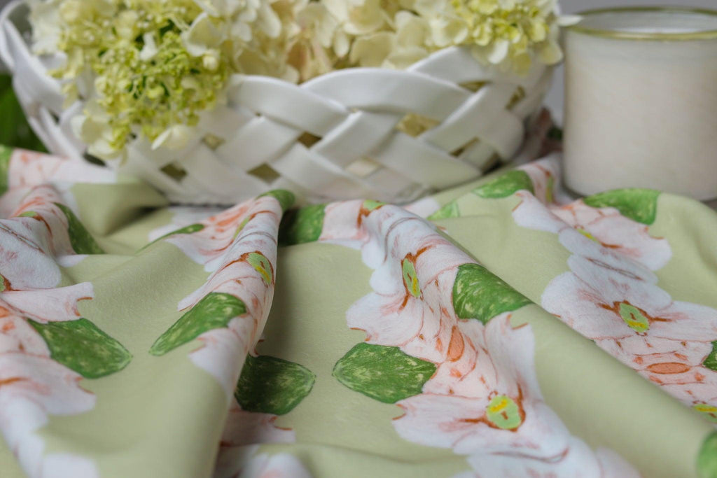 Flowering Dogwoods Fernwood Green Fabric - Truett Designs