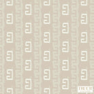 Greek Key Drop Putty Luxury Wallpaper by Truett Designs featuring a Greek key-inspired stripe pattern in soft putty neutral tones. Sustainably printed in England and available in matte paper or faux grasscloth, this designer wallpaper adds timeless elegance and subtle structure to traditional, transitional, and modern classic interiors. A versatile choice for interior designers and luxury residential projects.