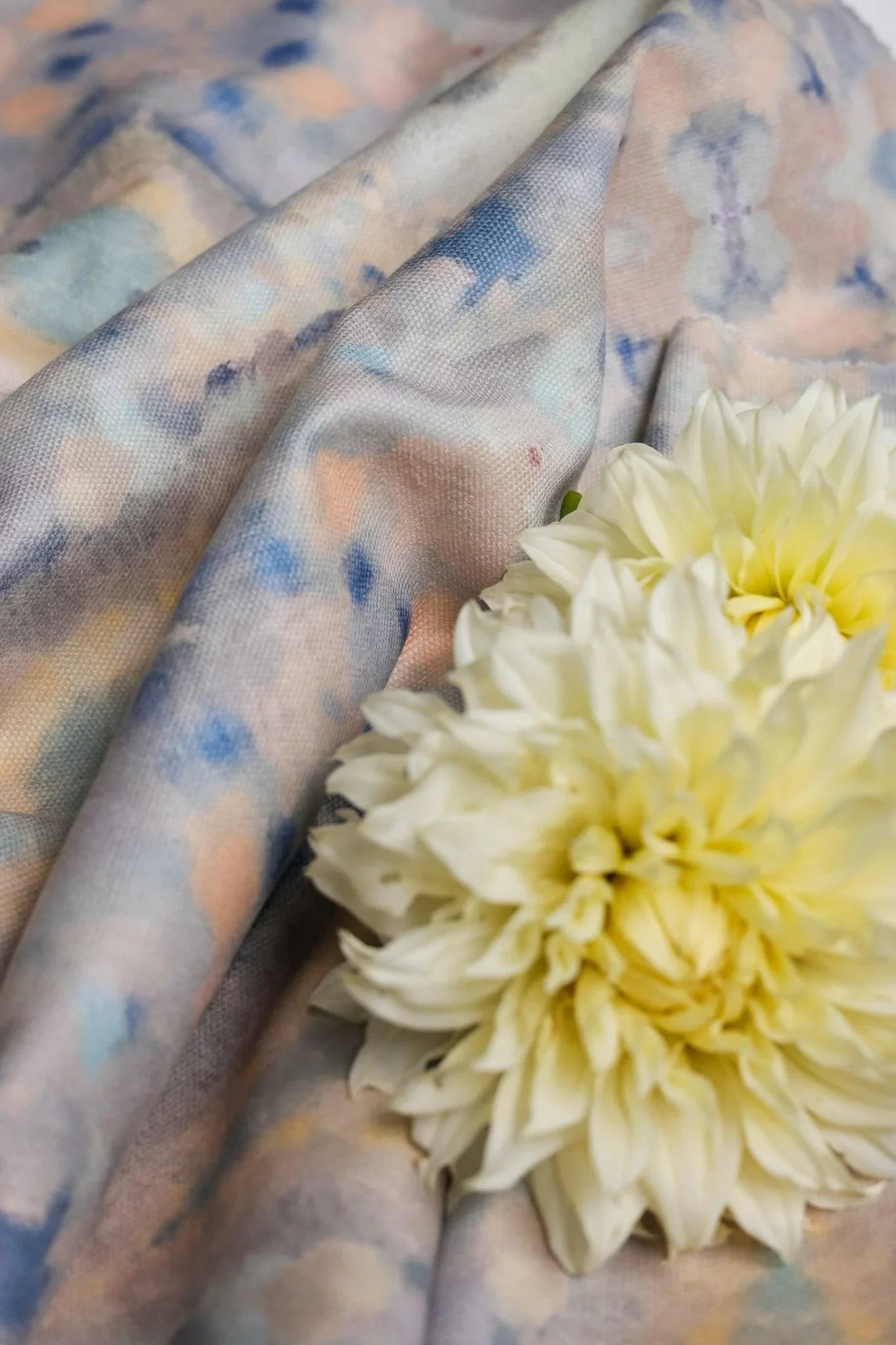 Luxury abstract fabric with layered organic movement inspired by Colorado River rock, designed for upholstery, drapery, bedding, and modern traditional interiors. Small-scale repeat with soft tonal variation and natural texture for collected luxury homes. Sustainably printed and handcrafted in England by Truett