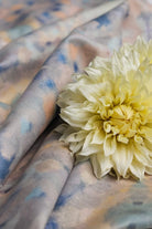 Luxury abstract fabric with layered organic movement inspired by Colorado River rock, designed for upholstery, drapery, bedding, and modern traditional interiors. Small-scale repeat with soft tonal variation and natural texture for collected luxury homes. Sustainably printed and handcrafted in England by Truett