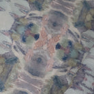 Luxury abstract fabric featuring flowing landscape-inspired movement in warm dusty neutral tones with hidden fox details for collected modern traditional interiors.