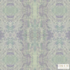 Designer abstract wallpaper with a richly layered pattern in lavender, soft blue, and sage green, inspired by Truett's original artwork and ideal for sophisticated modern traditional interiors.