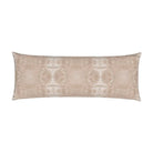 Trees Blush and Mocha Luxury Bolster Pillow by Truett Designs featuring an abstract botanical pattern in soft blush pink and warm mocha brown. Inspired by the beauty of nature and original artwork by Truett Fink, this luxury bolster pillow is handcrafted in England from sustainably printed fabric. Its sophisticated color palette and organic design bring warmth, depth, and effortless layering to beds, sofas, benches, and reading nooks. A refined choice for interior designers seeking luxury decorative pillows