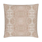 Trees Blush & Mocha Luxury Pillow by Truett Designs featuring an abstract botanical pattern inspired by oak leaves in soft blush pink and warm mocha brown. Handcrafted in England from sustainably printed designer fabric, this luxury decorative pillow adds warmth, texture, and layered elegance to sofas, beds, accent chairs, and window seats. Ideal for interior designers seeking artisan-crafted textiles, nature-inspired home décor, luxury throw pillows, and timeless accents for traditional, transitional, and 