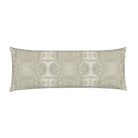 Trees Putty Luxury Bolster Pillow by Truett Designs featuring an abstract botanical pattern inspired by oak leaves in soft putty and warm neutral tones. Handcrafted in England from sustainably printed designer fabric, this luxury bolster pillow adds subtle pattern, organic texture, and timeless elegance to beds, sofas, window seats, and custom interiors. Ideal for interior designers seeking artisan-crafted decorative pillows, neutral home décor, luxury textiles, and sophisticated layering pieces for traditi
