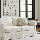 Trees Putty luxury decorative pillow featuring an abstract organic pattern in warm neutral tones, handcrafted in England for luxury living rooms, designer-curated interiors, modern traditional homes, and layered interior design projects.