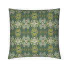 Wildflowers I Dark Green luxury pillow featuring a small repeat botanical pattern in deep green hues, ideal for modern traditional interiors, luxury living rooms, designer bedrooms, and layered home decor. 