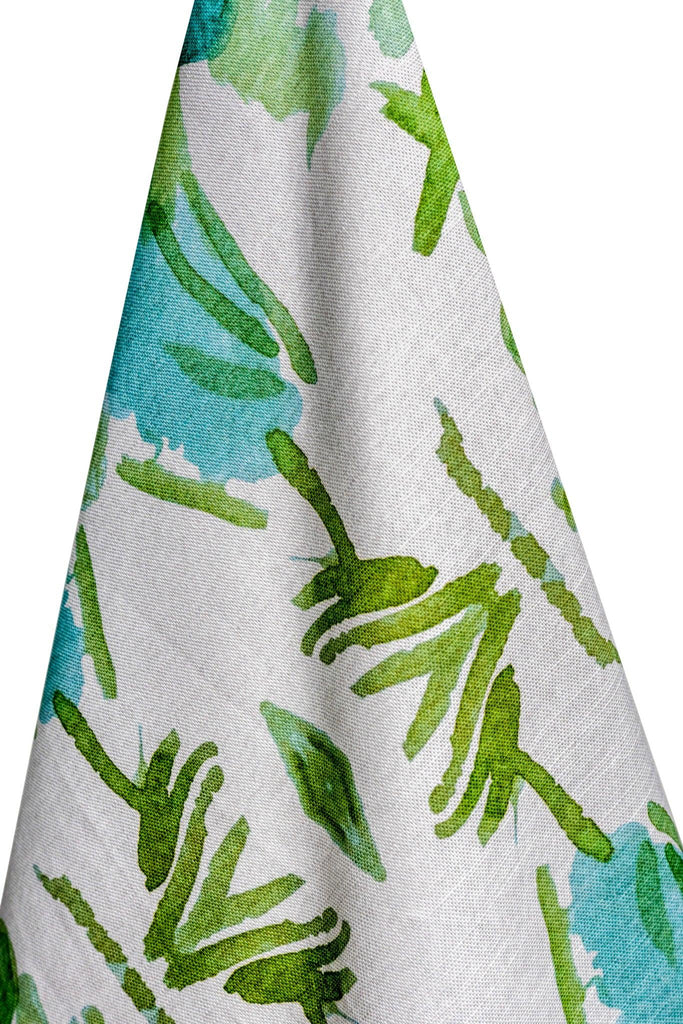 Wildflowers I Sage Green & Blue Fabric Large Repeat - Truett Designs