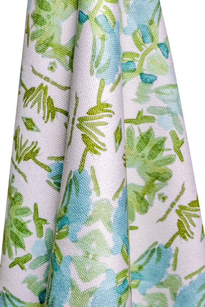 Wildflowers I Sage Green & Blue Fabric Small Repeat - Truett Designs