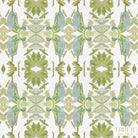 Wildflowers I White & Apple Green luxury wallpaper featuring an abstract floral pattern on a soft white ground with fresh apple green tones, sustainably printed in England for luxury homes, designer-curated interiors, powder rooms, bedrooms, and thoughtfully layered living spaces.