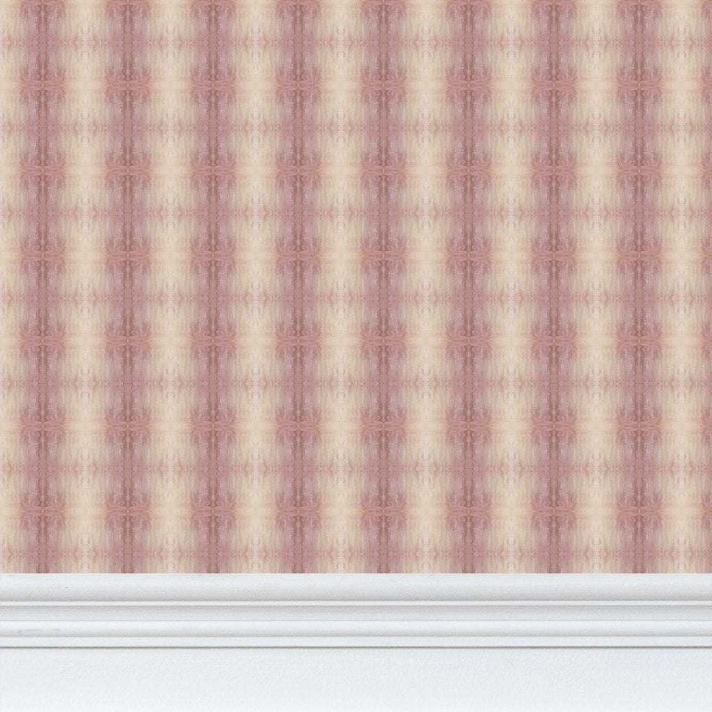 Painted Plaid Coral Wallpaper - Truett Designs