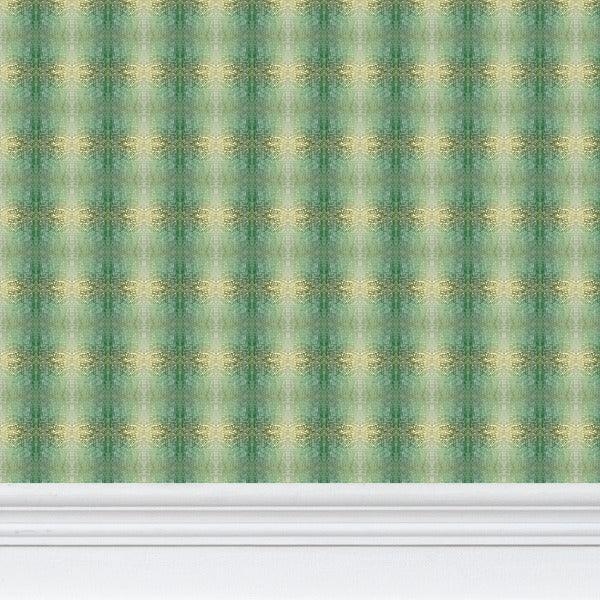 Painted Plaid Springy Green Wallpaper - Truett Designs